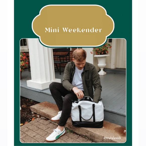 NWT DSW Exclusive Mini Weekender in Black & White - Picture 3 of 16
